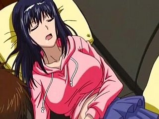 สาวอะนิเมะน่ารักแสดงกระโปรงเล็ก ๆ ของเธอ