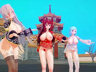 MMD Derived YouTubers Chiński Nowy Rok [KKVMD] (przez 熊野 ひろ)