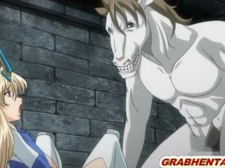 bigtits ile Hentai Prenses vahşice Doggystyle at canavar tarafından becerdin